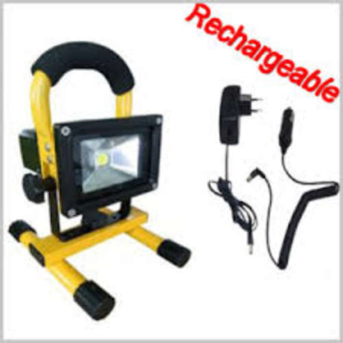 RECHARGEABLE 10 W LED FLOOD LIGHT