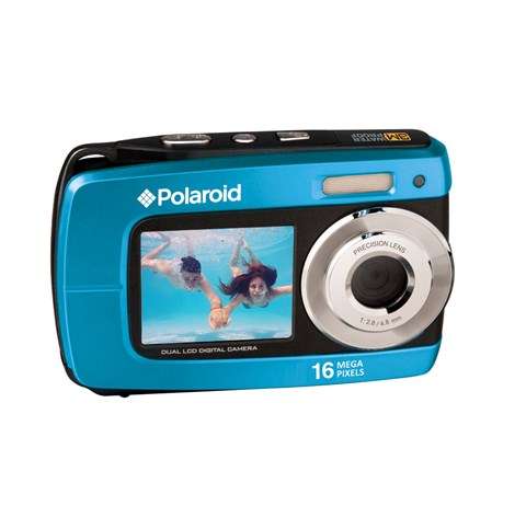 Polaroid DC-045 Digital Still Waterproof Camera with Dual screen - Blue