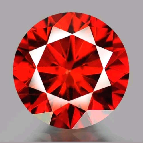 **FIERY** NATURAL RED DIAMOND 0.17CT (SI2) ROUND BRILLIANT CUT