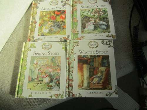 FOUR BRAMBLY HEDGE SEASONS BOOKS IN VERY GOOD CONDITION, SUMMER AUTUMN SPRING WINTER
