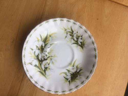 ROYAL ALBERT FLOWER OF THE MONTH JANUARY TEA CUP AND SAUCER  IN EXCELLENT CONDITION