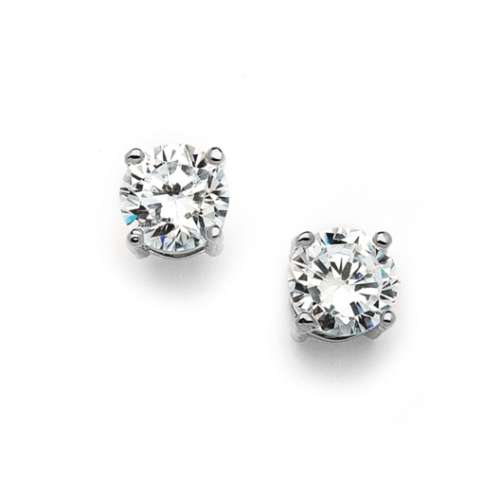 STERLING SILVER .925 3MM STUDS EARRING WITH CUBIC ZIRCONIA**STOCK ON HAND**