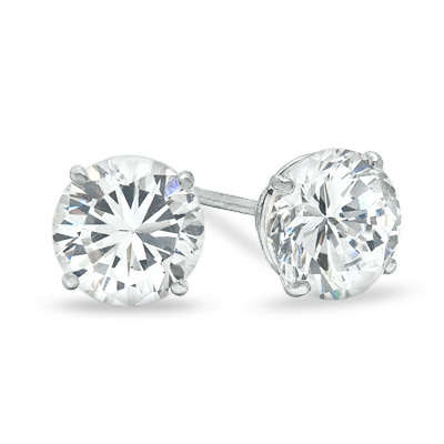 STERLING SILVER .925 4MM STUDS EARRING WITH CUBIC ZIRCONIA**STOCK ON HAND**