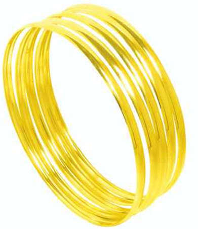 9CT GOLD 4MM "C" SHAPED BANGLES