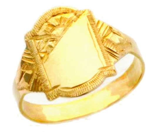 9CT GOLD  "ENGRAVED" BABY RING