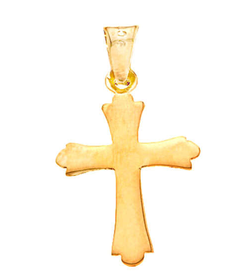 9ct Solid Gold Plain Cross Pendant