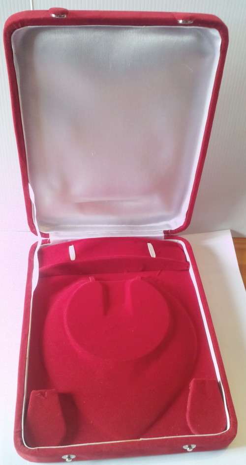 Red Velvet Wooden Jewellery Box