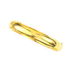 9ct SOLID GOLD 8mm wide half round Domed Bangles