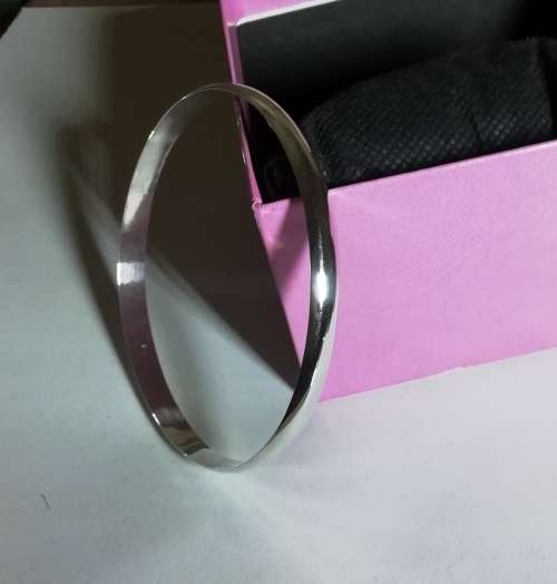 6mm wide 925 Genuine Sterling Silver half round Bangle