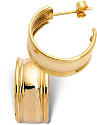 9CT SOLID YELLOW GOLD HOOP EARRING