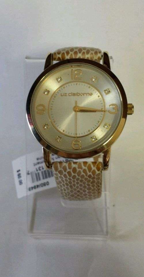 LIZ CLAIBORNE PRETTY QUARTZ WATCH - IN DISPLAY TIN