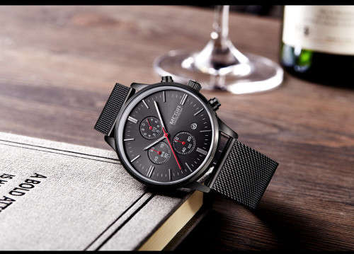 AUTHENTIC QUALITY-MEGIR CHRONOGRAPH IN MEGIR BOX -STUNNING  GREAT LOOKING WATCH