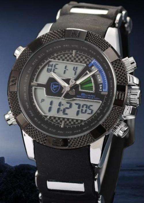 Shark Sport Watch - Analogue and Digital-Authentic - Great sporty watch