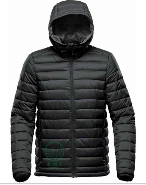 Black Thermal Jacket With Hoodie Size - Small - 4XL