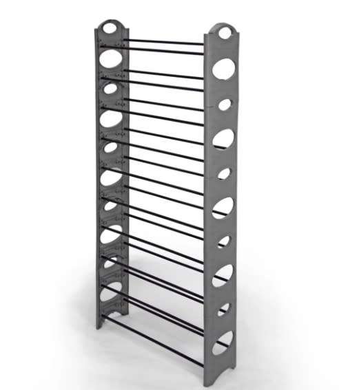 10 Tier Shoe Rack _Grey/Black