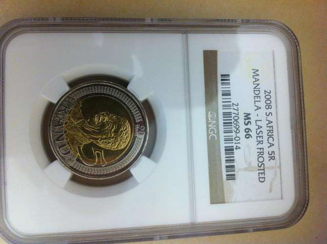 ### Laser Frosted ### MS66 - R5 Mandela 2008 90th Birthday NGC