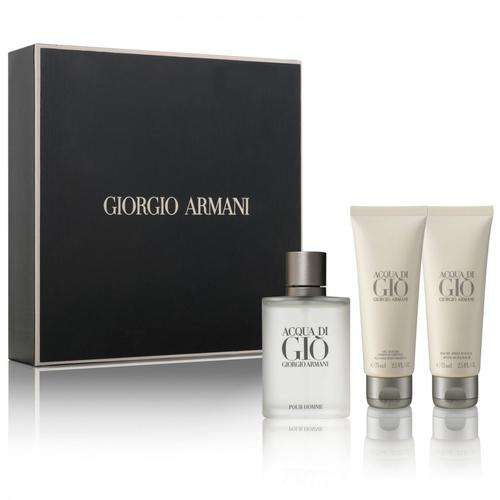 Armani Acqua Di Gio Gift Set for Men 50ml EDT + 75ml Shower Gel + 75ml After Shave Balm