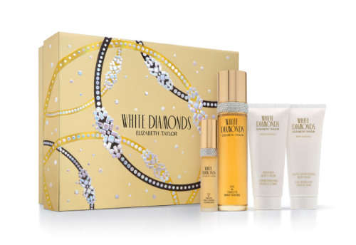 Elizabeth Taylor White Diamonds Gift set for Women 100ml EDT+10ml EDT+Body lotion+Shower gel