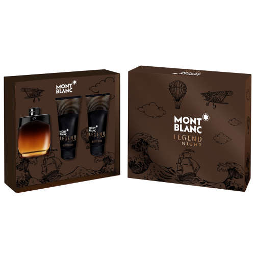 Mont Blanc Legend Night Gift set for Men 100ml EDP+Shower gel+After shave balm