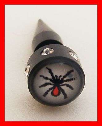 ~R25~ BLACK SPIDER EARRING