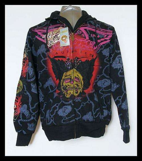 BLACK ED HARDY HOODIE - X- LARGE