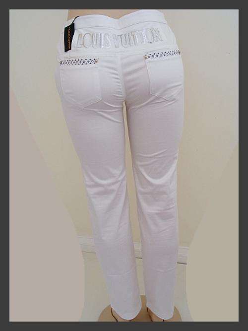 PERFECT WHITE DESIGNER JEANS / PANTS - SIZE: 34