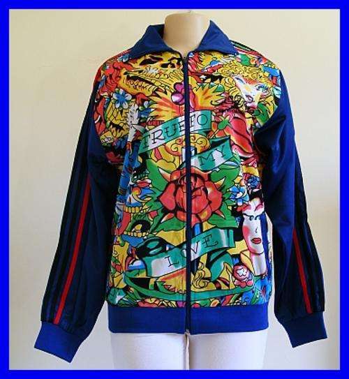 LADIES ED HARDY EMBROIDERD JACKET - SIZE: MED