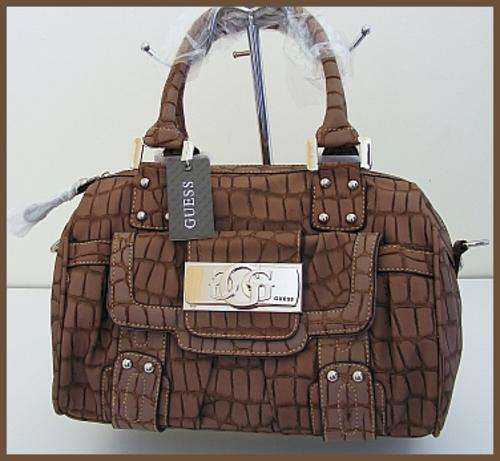 BROWN GUESS HANDBAG - MED