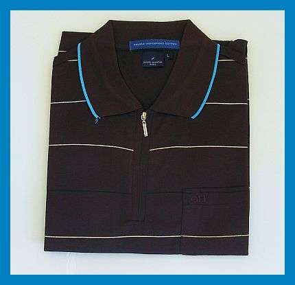 MENS BROWN DANIEL HECHTER GOLF SHIRT - SIZE : X LARGE