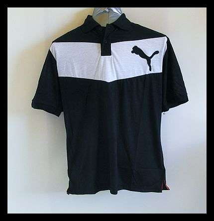 MENS BLACK PUMA GOLF SHIRT - SIZE :  X L