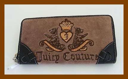 BROWN VELVET JUICY COUTURE PURSE
