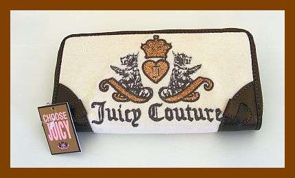 CREAM VELVET JUICY COUTURE PURSE - PERFECT VALENTINES GIFT