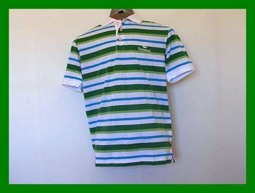 MENS TIMBERLAND STRIPED GOLF SHIRT - SIZE : LARGE