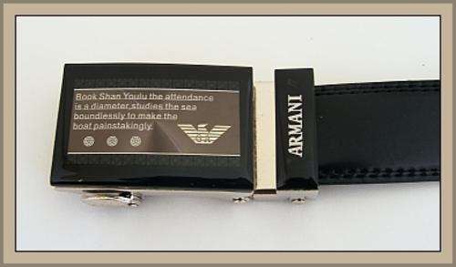 BLACK ARMANI BELT - 125CM