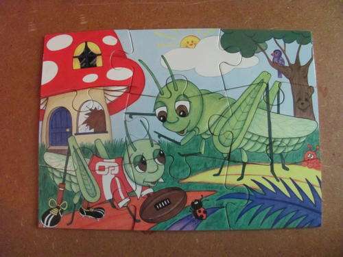 9 PCS - GRASSHOPPER - WOODEN PUZZLE