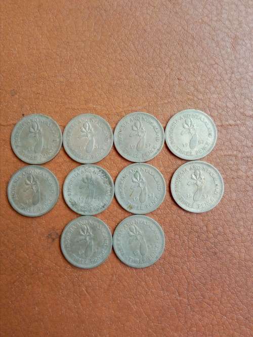 Rhodesia 1957 three pence