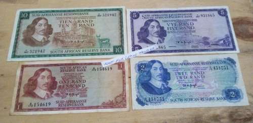 Set early Rands x4 T W DE jongh