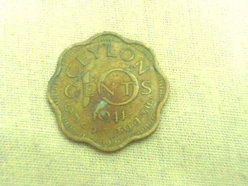 Ceylon 10 cents 1944