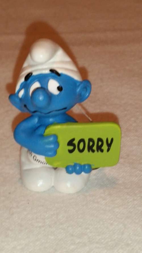 Sorry Smurf - Schleich No. 20749 - mint condition