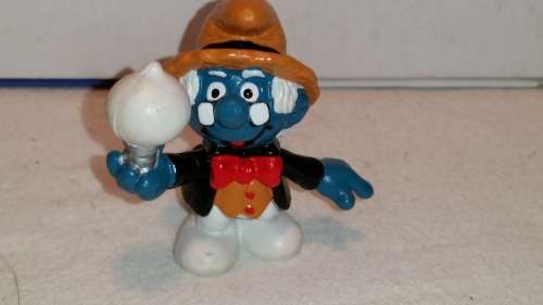 VINTAGE 1984 - EDISON SMURF - HISTORICAL SMURFS SCHLEICH  20504 - mint condition