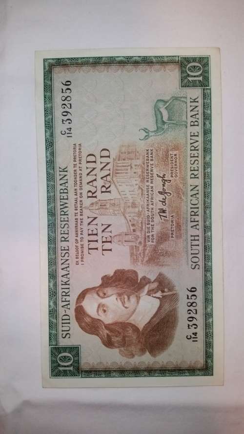 TW DE JONGH- R10 NOTE  -  AFRIKAANS OVER ENGLISH