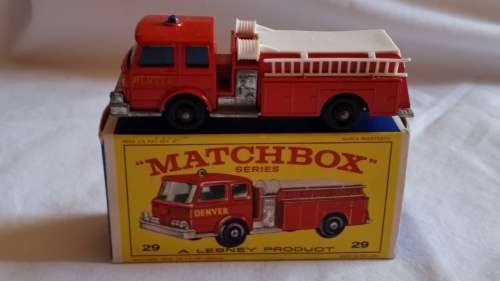 1966 MATCHBOX  LESNEY -  SERIES 29  - FIRE PUMP TRUCK  - MADE IN ENGLAND