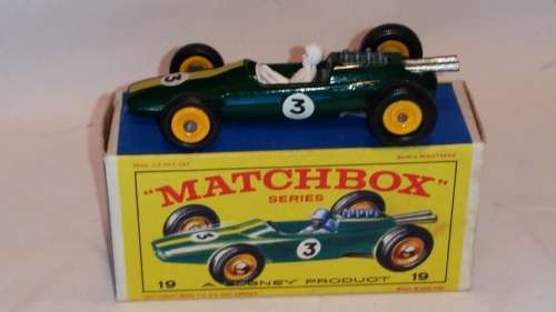 1966 MATCHBOX  LESNEY -  SERIES 19 - LOTUS RACING CAR - GREEN - MADE IN ENGLAND