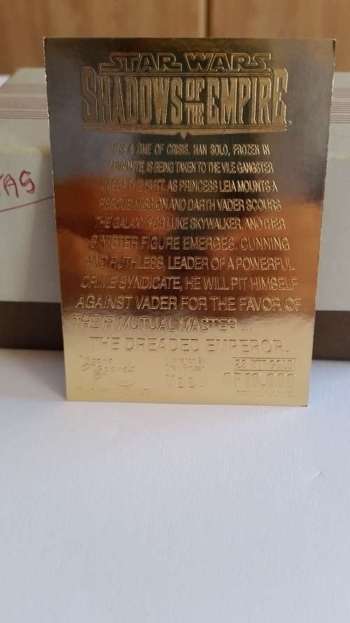 1996 - 23 carat gold Card - LUCAS FILM LIMITED - SHADOWS OF THE EMPIRE - #5888 OF 10 000