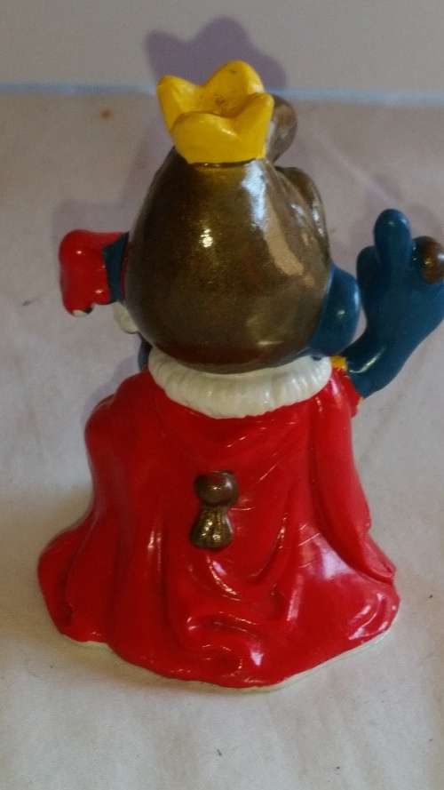 1978 SCHLEICH 20046 - EMPEROR  SMURF (WHITE PVC) - PEYO  - MADE IN HONG KONG