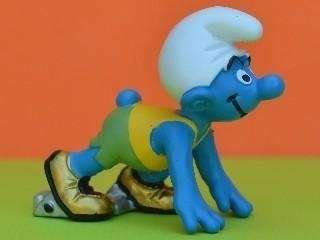 2011 SCHLEICH 20741  - SPRINTER SMURF - PEYO - MADE IN GERMANY