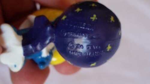 1984 SCHLEICH 20513 - SMURFETTE WITH CHICK (PURPLE EASTER EGG) - PEYO - MADE IN CHINA