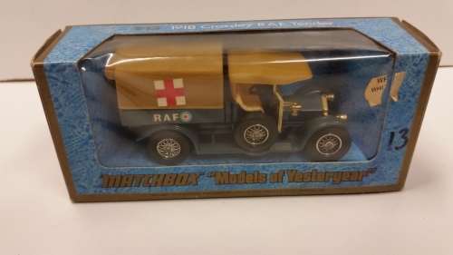 1977 MATCHBOX LESNEY- MODELS OF YESTERYEAR - Y-13 - 1918 CROSSLEY RAF TENDER - MADE IN ENGLAND