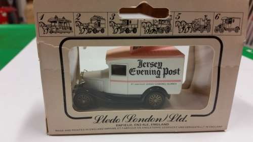 1983 - LLEDO MODELS OF DAYS GONE - FORD MODEL 'A' VAN - JERSEY EVENING POST - MADE IN ENGLAND