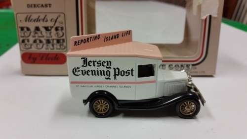 1983 - LLEDO MODELS OF DAYS GONE - FORD MODEL 'A' VAN - JERSEY EVENING POST - MADE IN ENGLAND